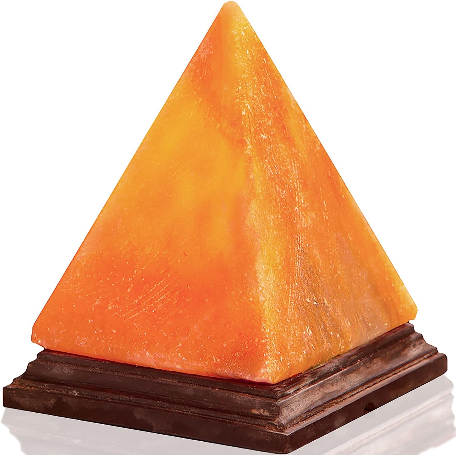 Himalayan Salt Lamp - Premium Quality Illuminated Rock Salt Pyramid-Shaped